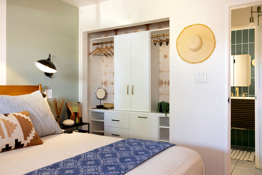 Updated bathroom with calming color palette